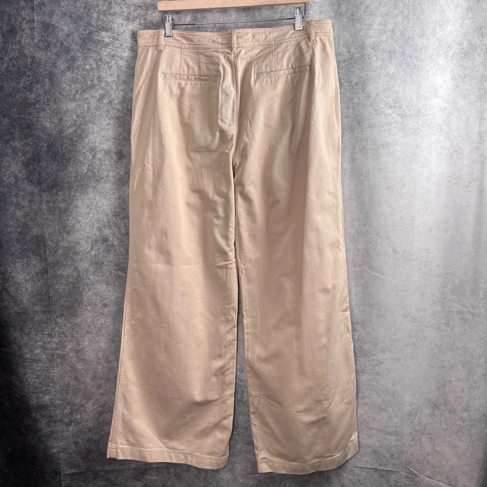 Lauren Ralph Lauren Cotton Twill Wide-Leg Pant - Picture 3 of 10